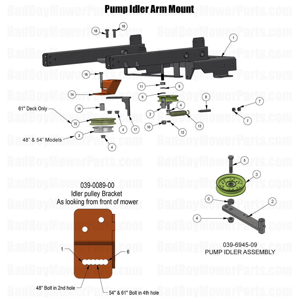 2025 Revolt (48"-61" Decks) - Idler Arm Mount